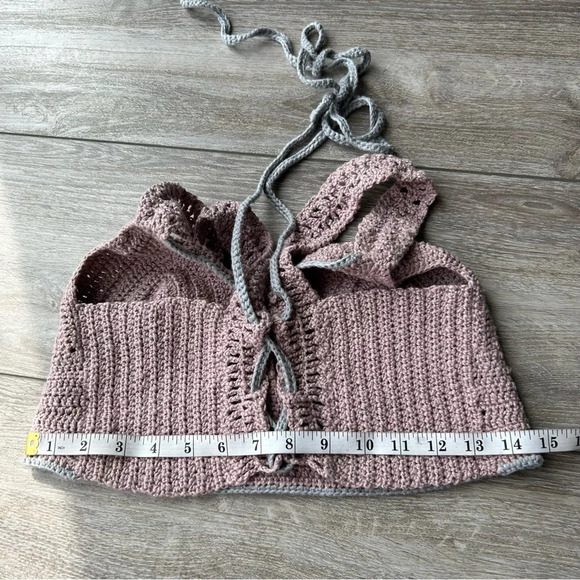 Handmade V Neck Crochet  Bralette Cami One Size - Picture 12 of 13